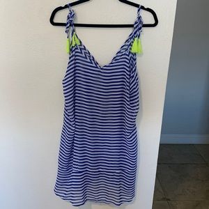 NWOT Striped Cover Up